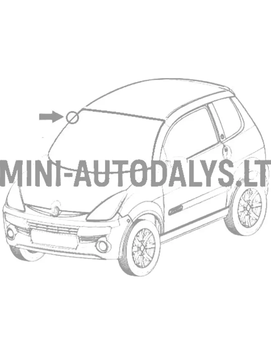 Aixam 2005-2010 priekšējā stikla blīvgumija