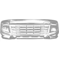 Priekšējā bufera reste Ligier JS50/JS50L Club Ph2 (melna)