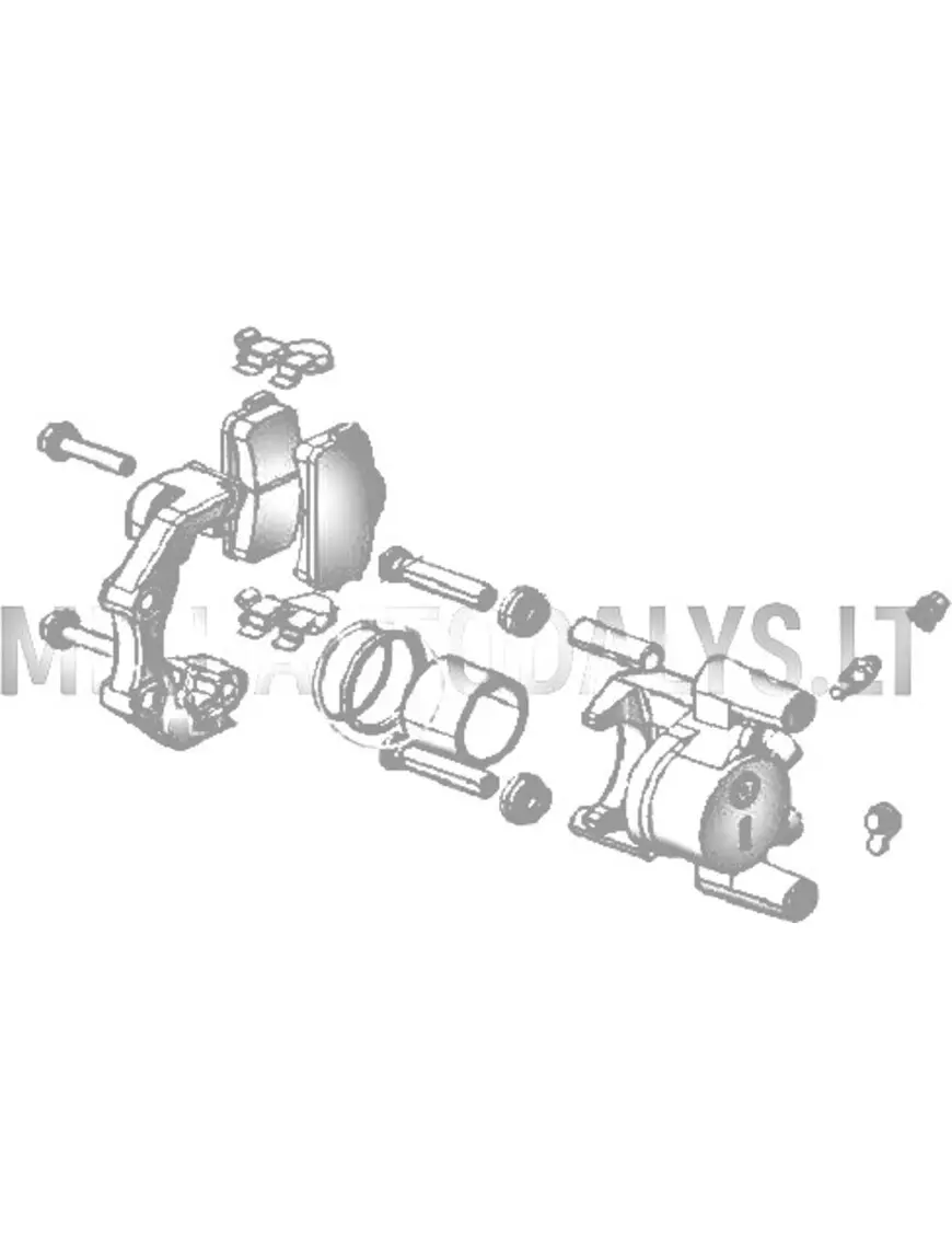 Putekļu blīvgredzens bremžu suporta virzulis priekšā Microcar / Ligier