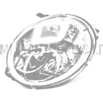 Kreisais priekšējais lukturis Microcar MGO 4 / MGO 5 / Dué 3 (melns)