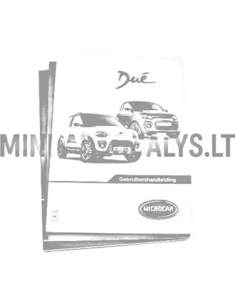 Instrukciju grāmata Microcar MGO 6 / Due 6 (holandiešu valodā)