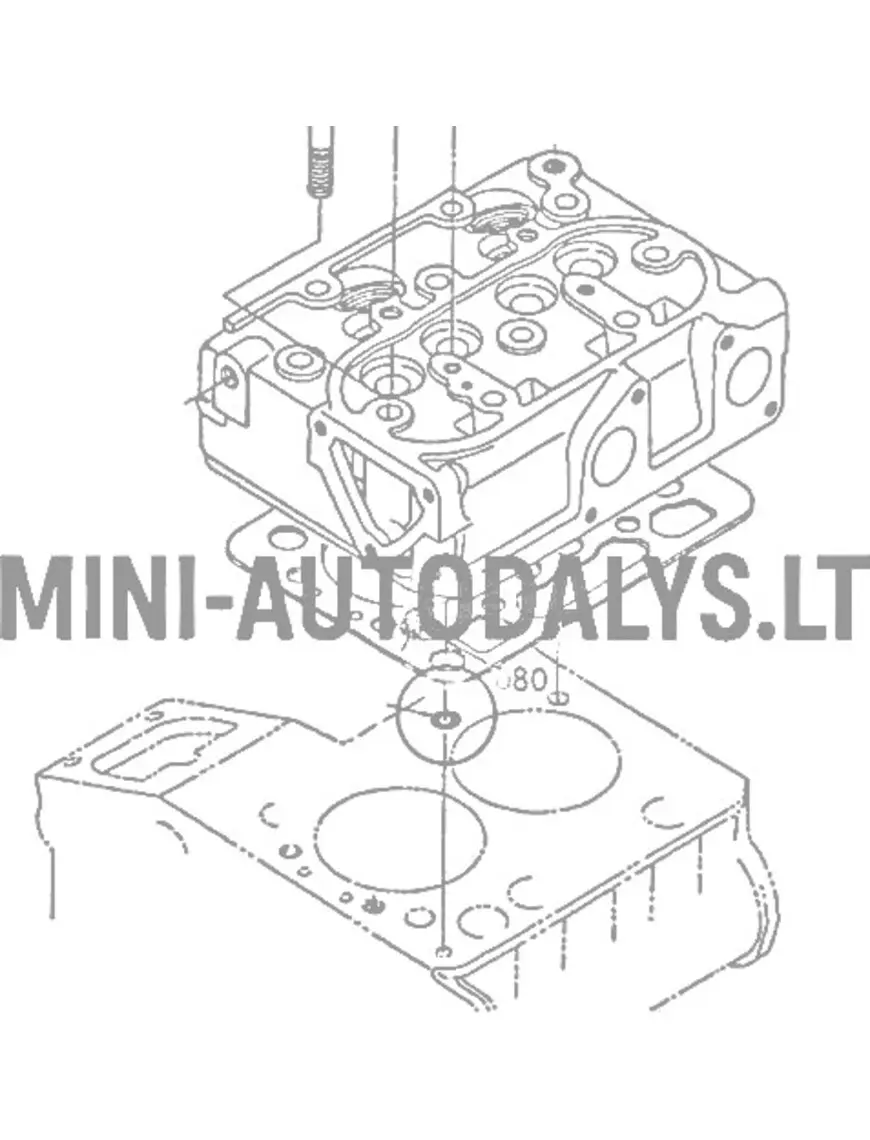Cilindra galvas blīve ar gredzenblīvi "Aixam Kubota