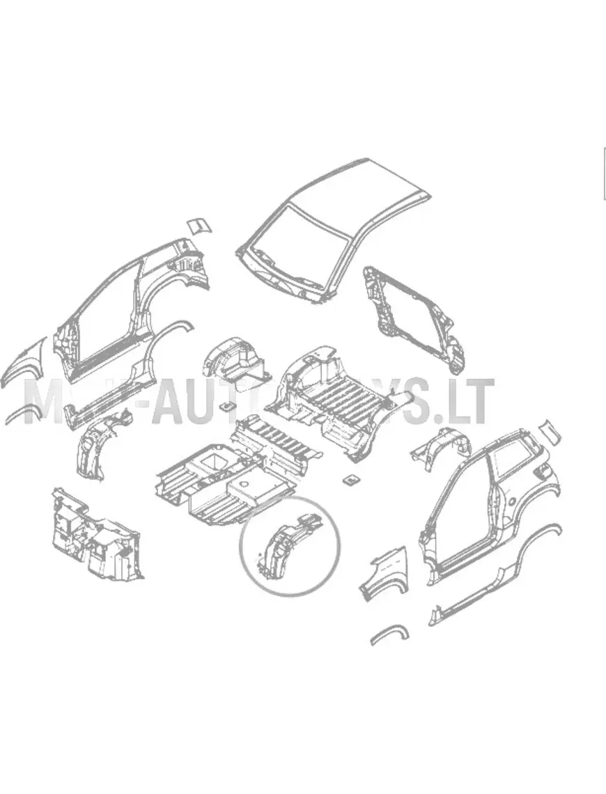 Dubļu sargs priekšējais kreisais Ligier JS60