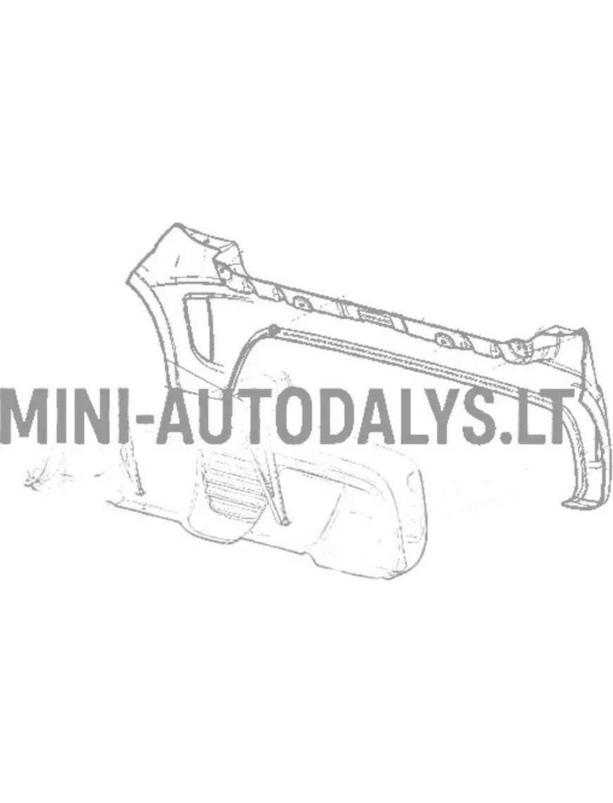Aizmugurējais bamperis Ligier JS50/JS50L Ph2/Ph3 Sport (grafīta pelēks)