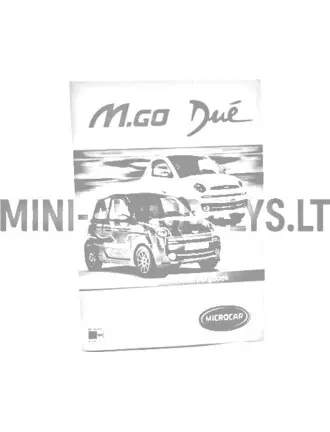 Instrukciju grāmata "Microcar MGO4" (holandiešu valodā)