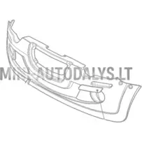 Priekšējais buferis Grecav EKE (2. modelis) ar atverēm miglas lukturiem