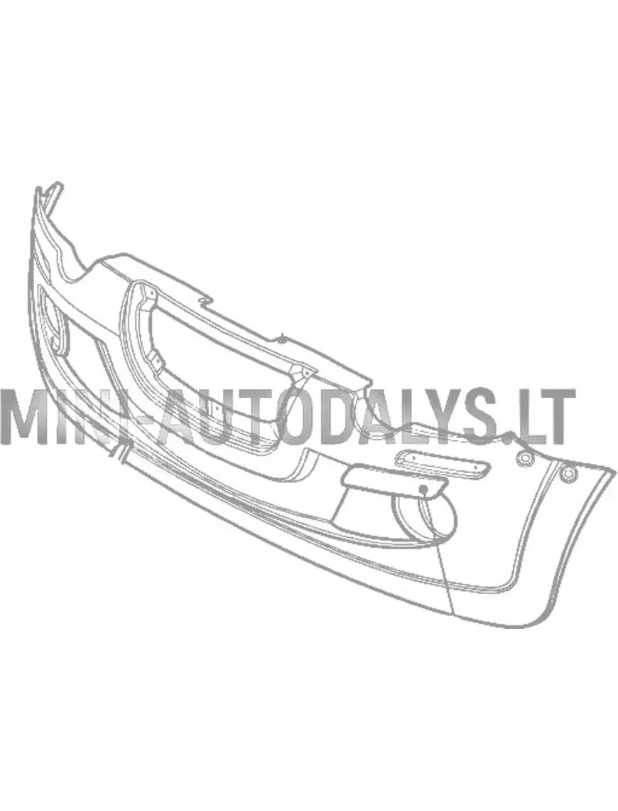 Priekšējais buferis Grecav EKE (2. modelis) ar atverēm miglas lukturiem