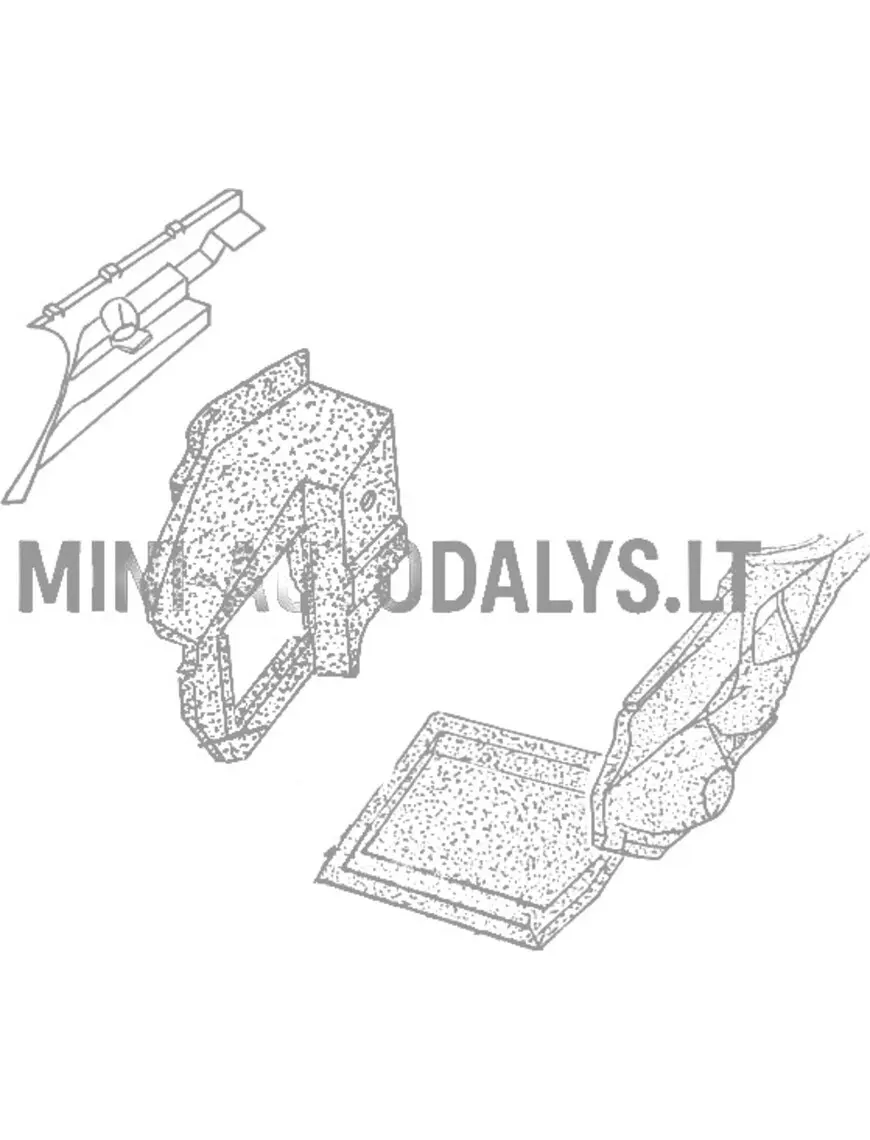 Dzinēja izolācijas spārns priekšējais labais Aixam Impulsion / Vision