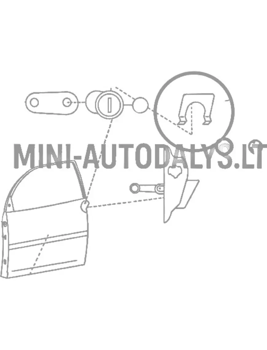 "Aixam" durvju slēdzenes stiprinājuma skava