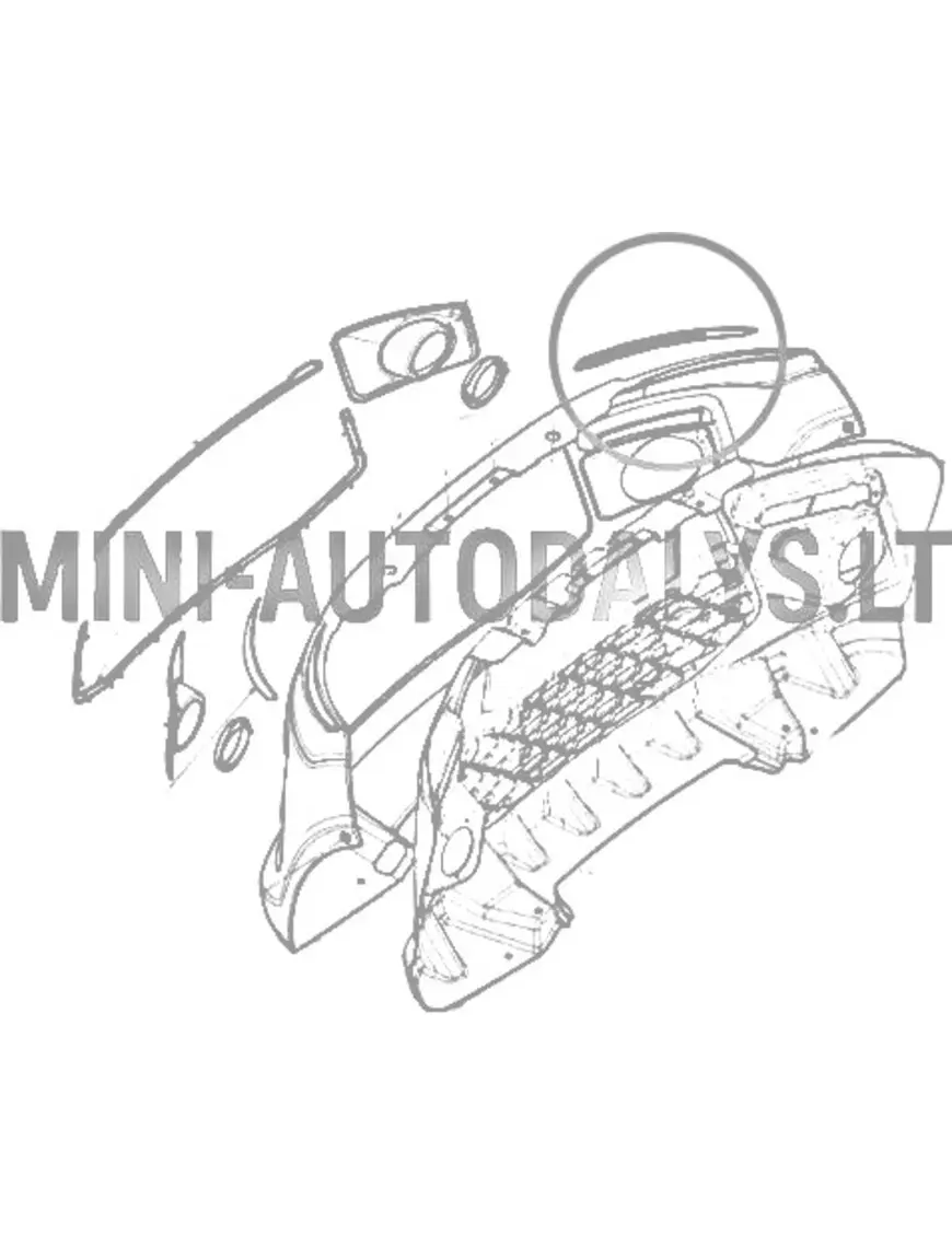 Dekoratīvā josla zem priekšējā luktura Ligier JS50/JS50L (sarkana)