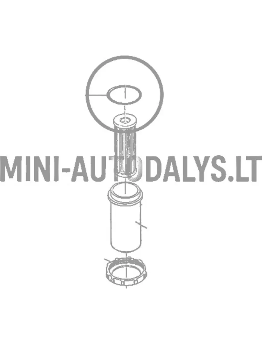 Degvielas filtra korpuss ar blīvgredzenu Kubota Z402 (1. modelis)