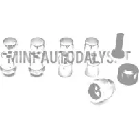 Riteņu aizsardzības pret zādzību skrūvju komplekts "Aixam" M10x1,25