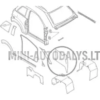 Microcar M8 iekšējais kreisās puses aizmugurējais spārns