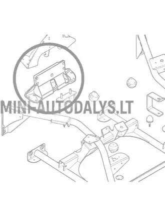 Aizmugurējais dzinēja stiprinājums Microcar (Lombardini 502 Progress)