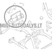 Aizmugurējais dzinēja stiprinājums Microcar (Lombardini 502 Progress)