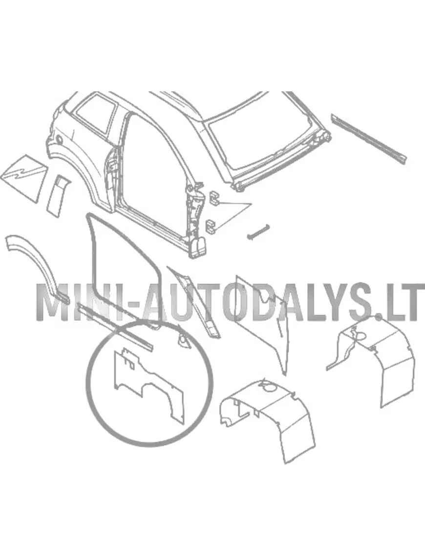 Microcar M8 iekšējais labais aizmugurējais spārns