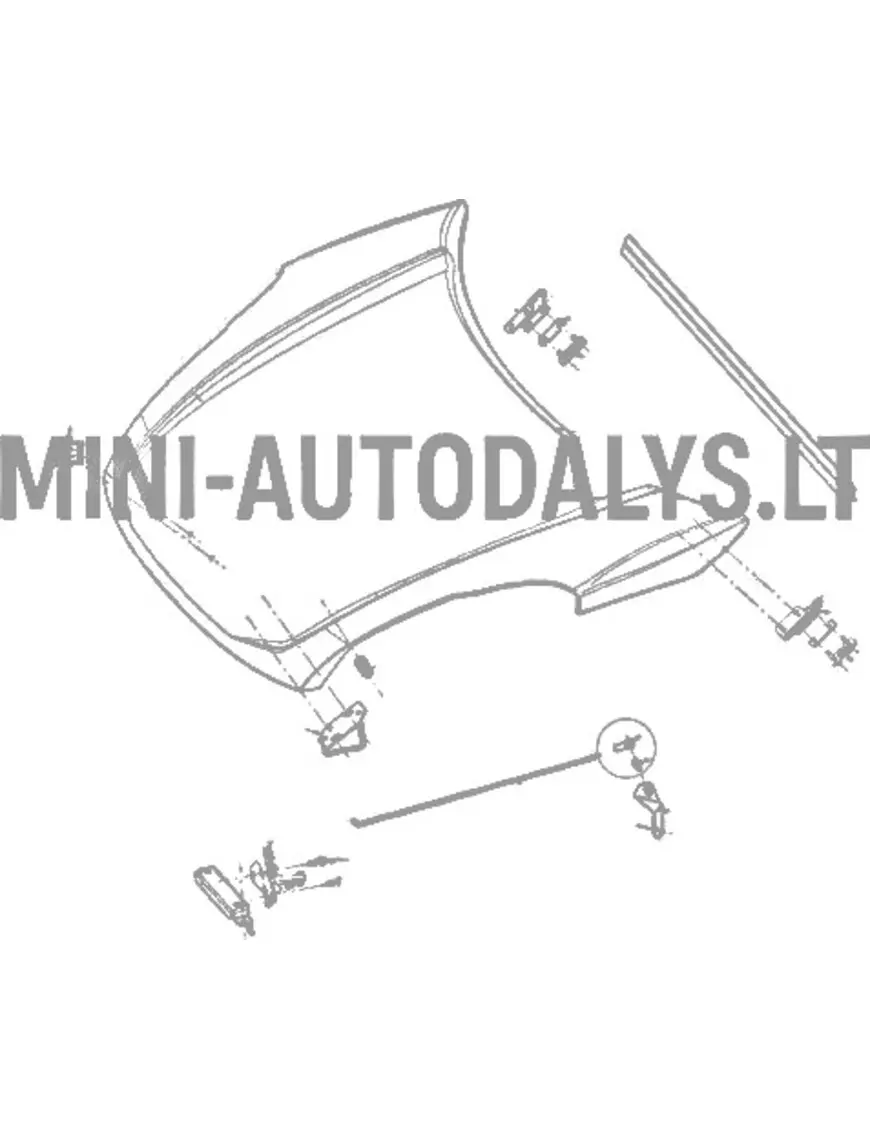 Kājas stieņa pārsegs Ligier JS50 / JS50L Ph1