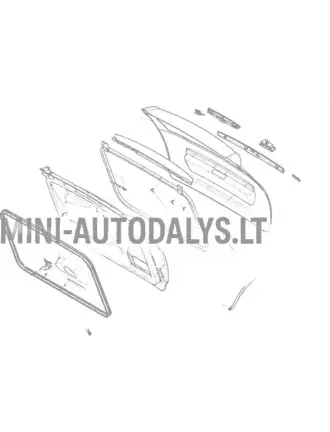 Aizmugurējo durvju gumijas blīve Ligier JS50 / JS50L