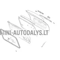 Aizmugurējo durvju gumijas blīve Ligier JS50 / JS50L