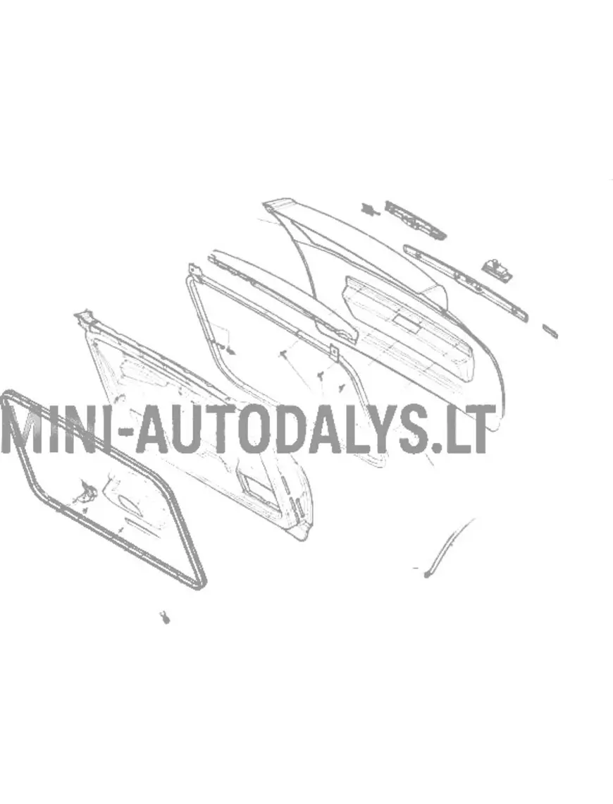 Aizmugurējo durvju gumijas blīve Ligier JS50 / JS50L