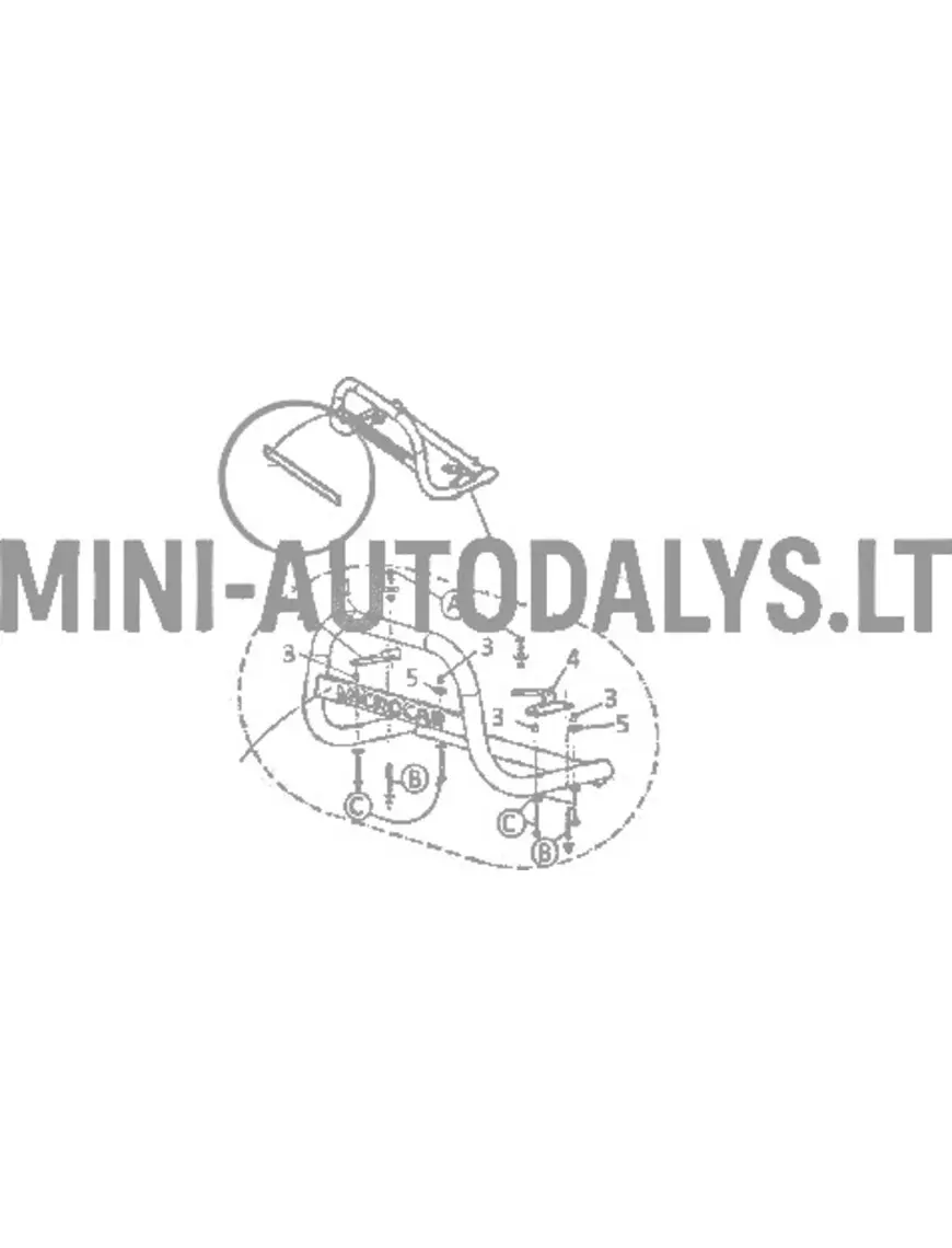 Zaļā plāksne ar Microcar Highland X buļļu