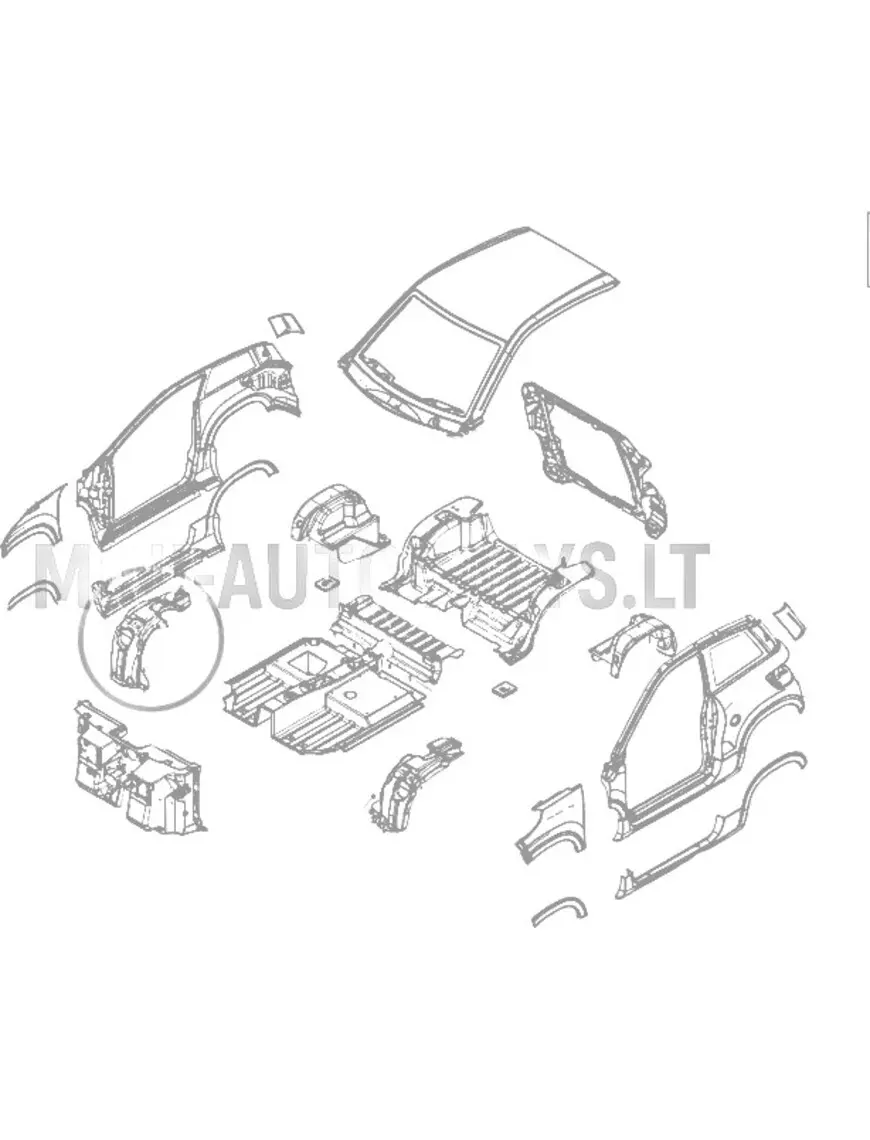 Dubļu sargs priekšējais labais Ligier JS60