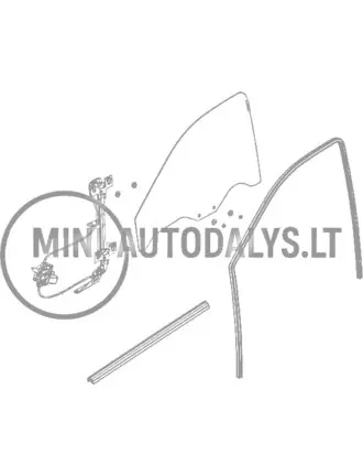 Elektriskais logu pacēlājs kreisajām durvīm Ligier JS60