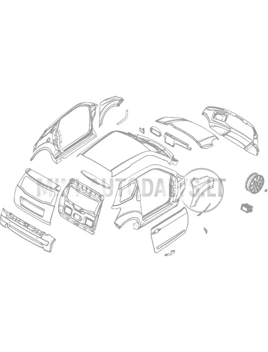 Priekšējais labais spārns Ligier JS50/JS50L Ph1 Blueline