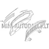 Augšējā hroma josla priekšējā bufera režģim Ligier JS50 ph2 / ph3