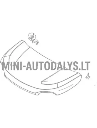 Microcar MGO6 / Due6 priekšējā labā motora pārsega eņģe