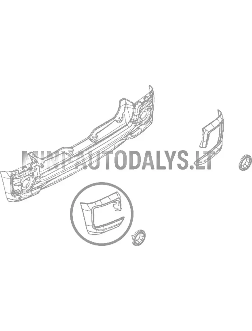 Aizmugurējā bampera kreisās puses pārsegs Ligier JS60 Sport Ultimate (Toledo sarkans)