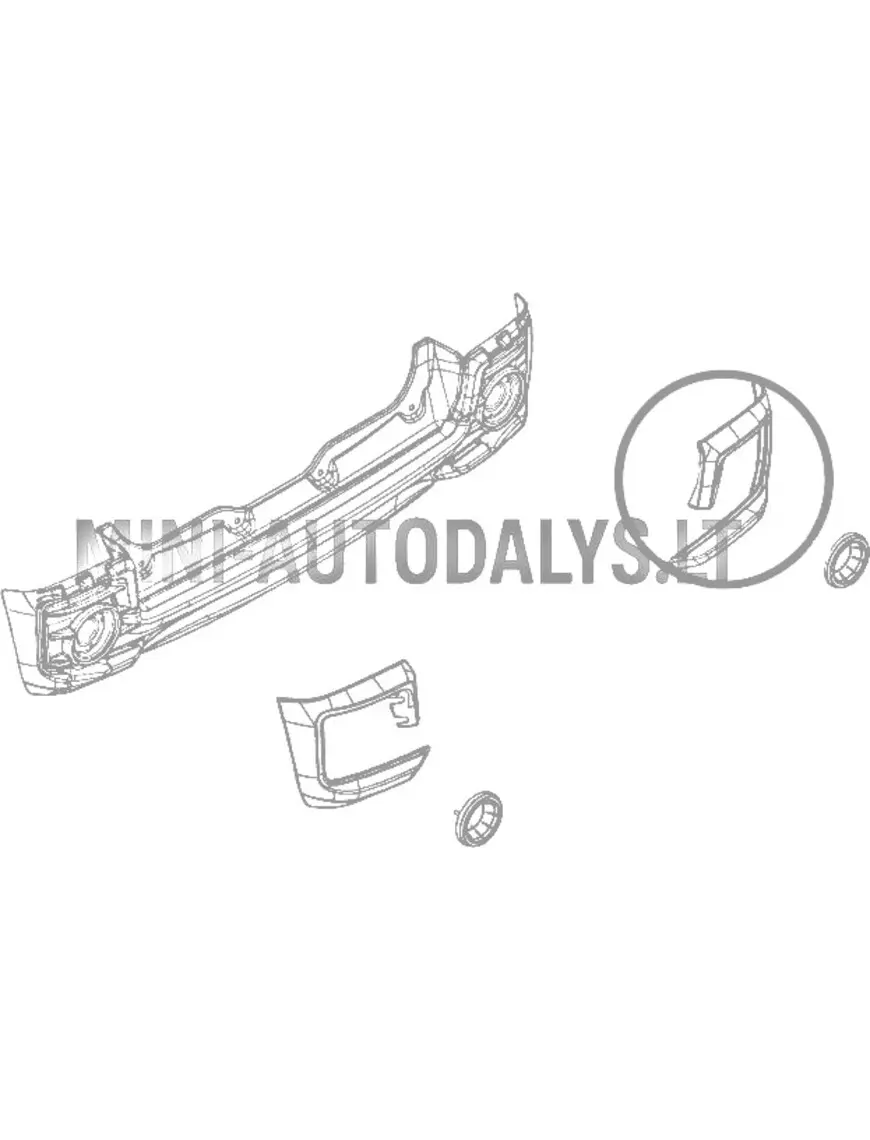 Aizmugurējā bampera labās puses pārsegs Ligier JS60 Sport Ultimate (reefblue)