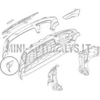 Ligier JS60 Sport Ultimate priekšējā bufera kreisās puses spoileris (asfalta pelēks)