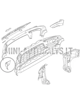 Ligier JS60 Sport Ultimate priekšējā bufera kreisās puses spoileris (melns)