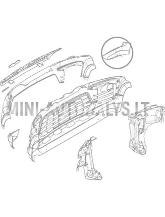 Labā priekšējā bufera spoileris Ligier JS60 Sport Ultimate (reefblue)