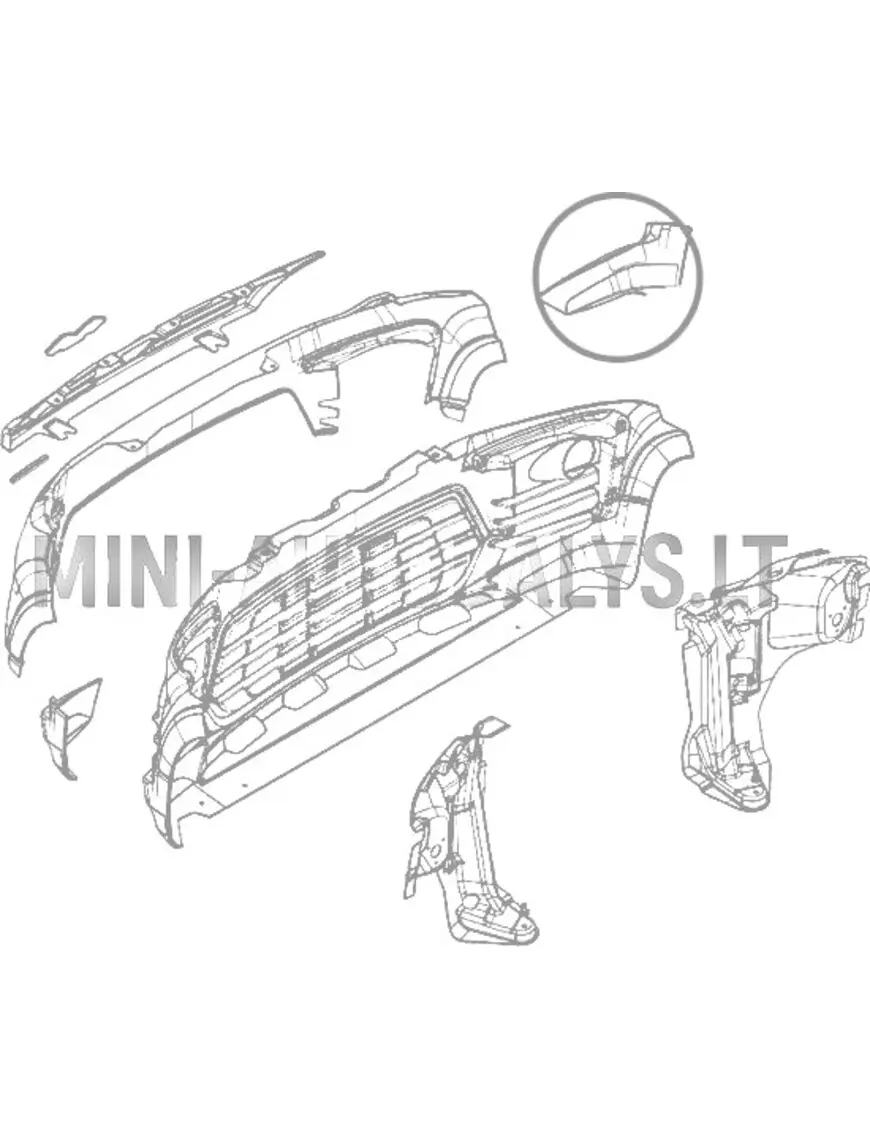 Ligier JS60 Sport Ultimate priekšējā bufera labais spoileris (melns)