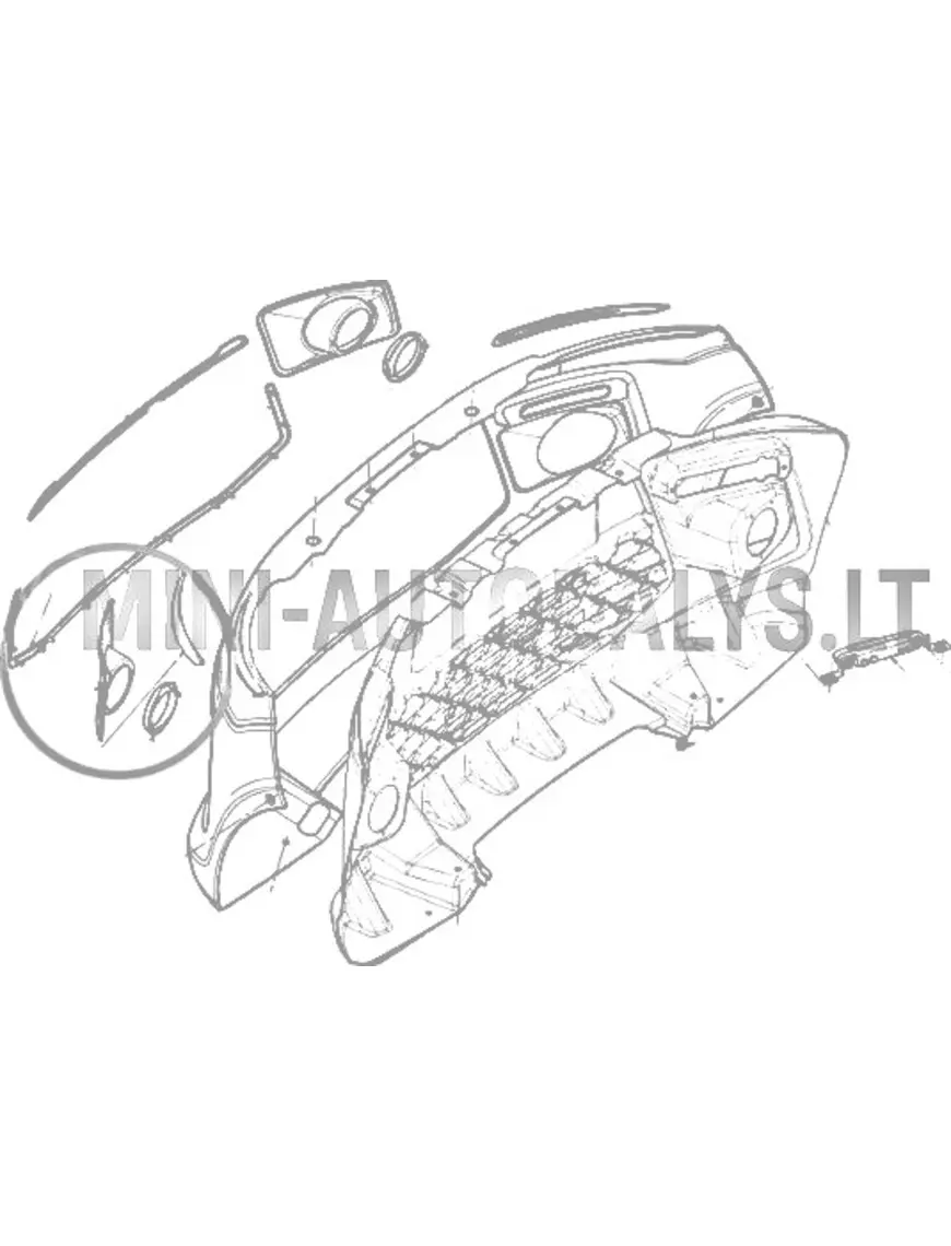 Ligier JS50 kreisās puses miglas lukturu režģis