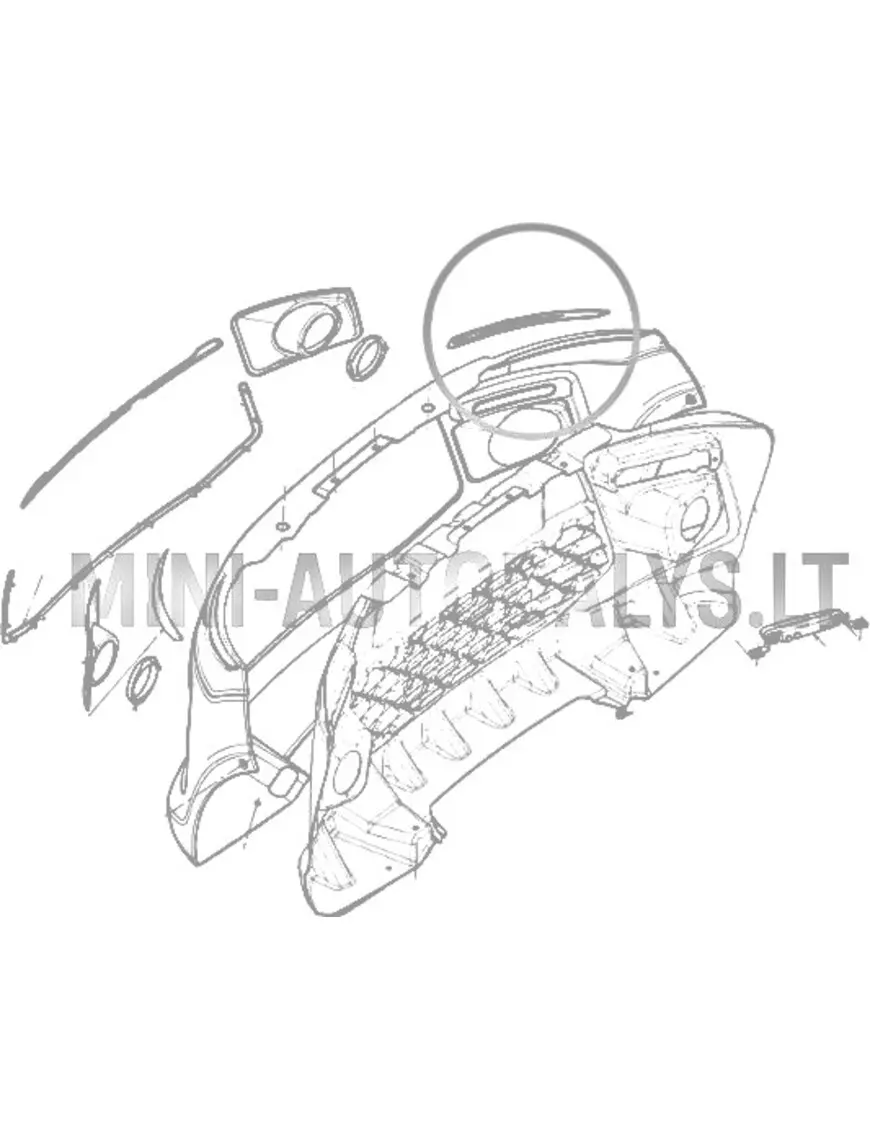 Dekoratīvā apdare zem priekšējā luktura Ligier JS50/JS50L Ph1