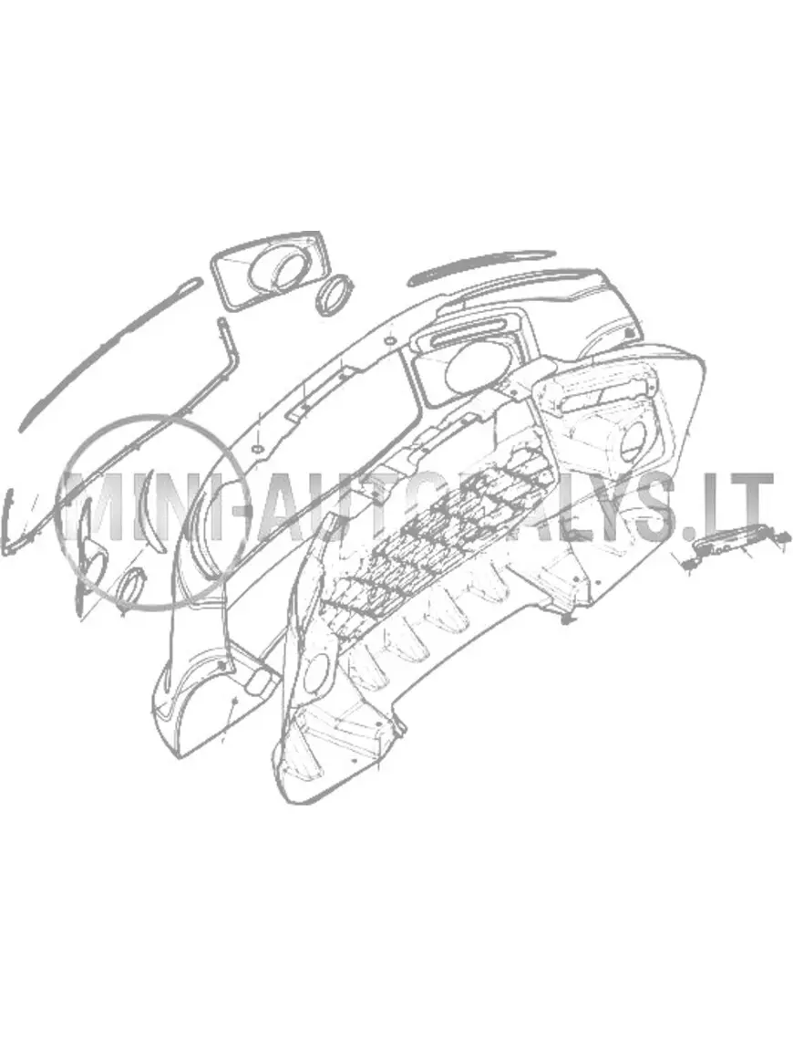 Dekoratīvā apdare zem priekšējā luktura Ligier JS50/JS50L Ph1