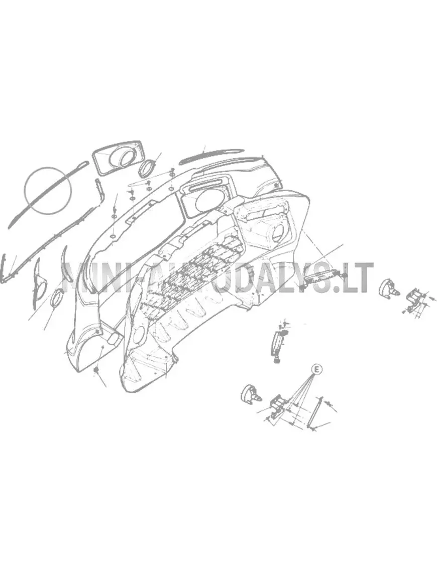 Priekšējā bufera dekoratīvā apdare Ligier JS50/JS50L Ph1