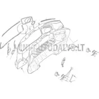 Hromētas restes priekšējā bampera labajā pusē Ligier JS50/JS50L Ph1