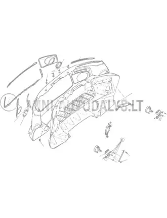 Hromēta reste priekšējā bampera kreisajā pusē Ligier JS50/JS50L Ph1