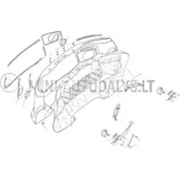 Hromēta reste priekšējā bampera kreisajā pusē Ligier JS50/JS50L Ph1