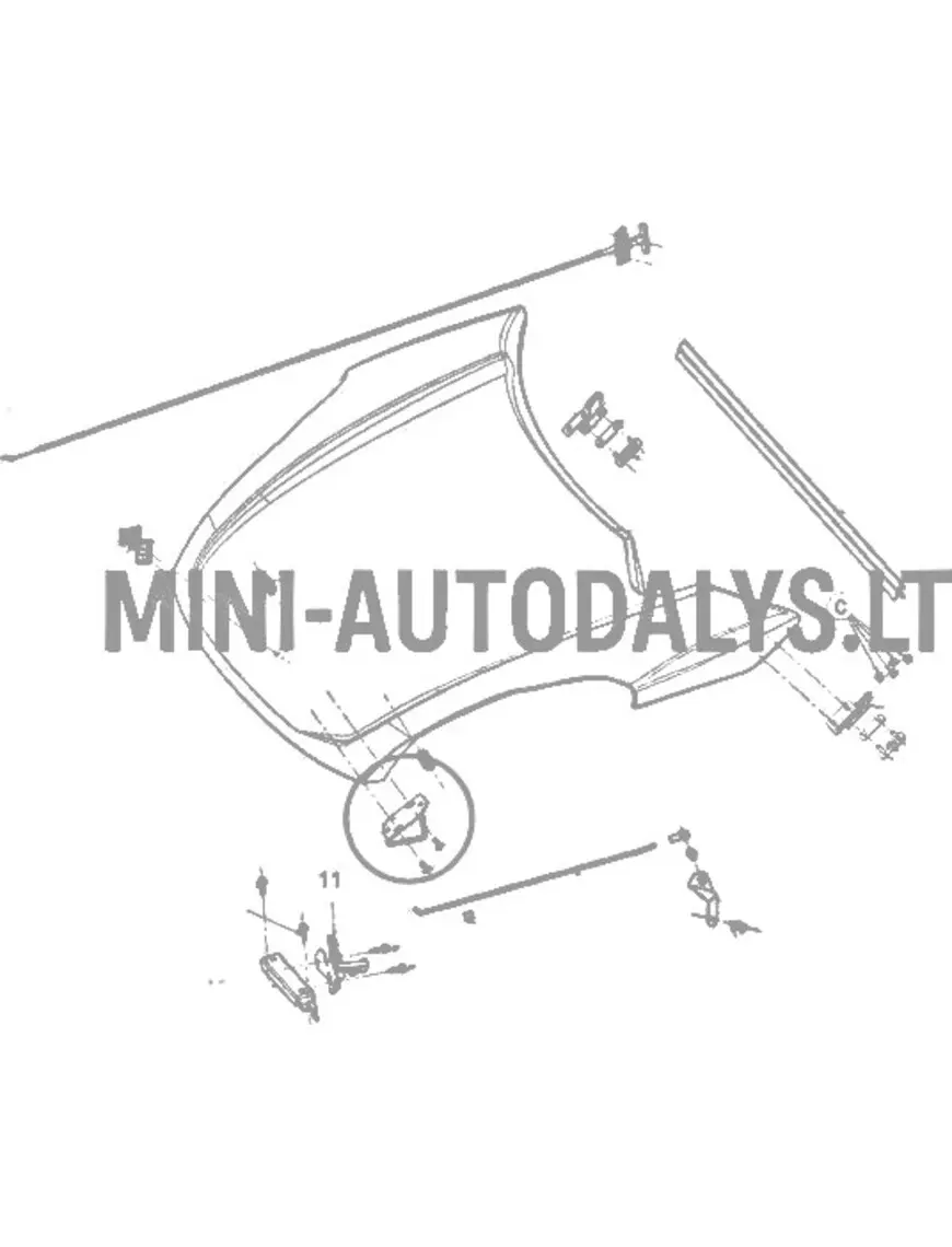Ligier JS50 / JS50L Ph1 piekabes āķa vāciņš