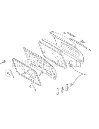 Ligier JS50/JS50L labās puses aizmugurējo durvju amortizators