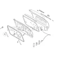 Ligier JS50/JS50L labās puses aizmugurējo durvju amortizators