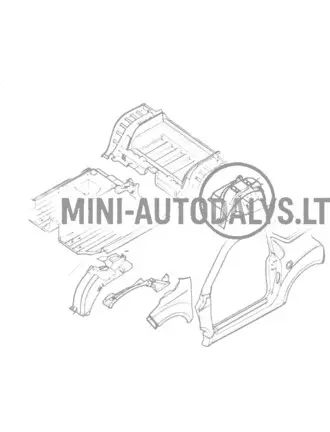Kreisās puses aizmugurējā riteņa arka Ligier JS50 / JS50L Ph1