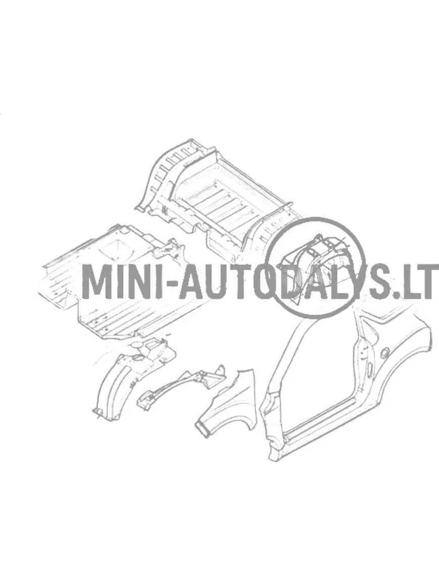 Kreisās puses aizmugurējā riteņa arka Ligier JS50 / JS50L Ph1