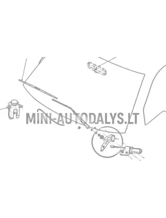 Priekšējā vējstikla tīrītuvų motora turētājs Ligier JS50/JS50L Ph1