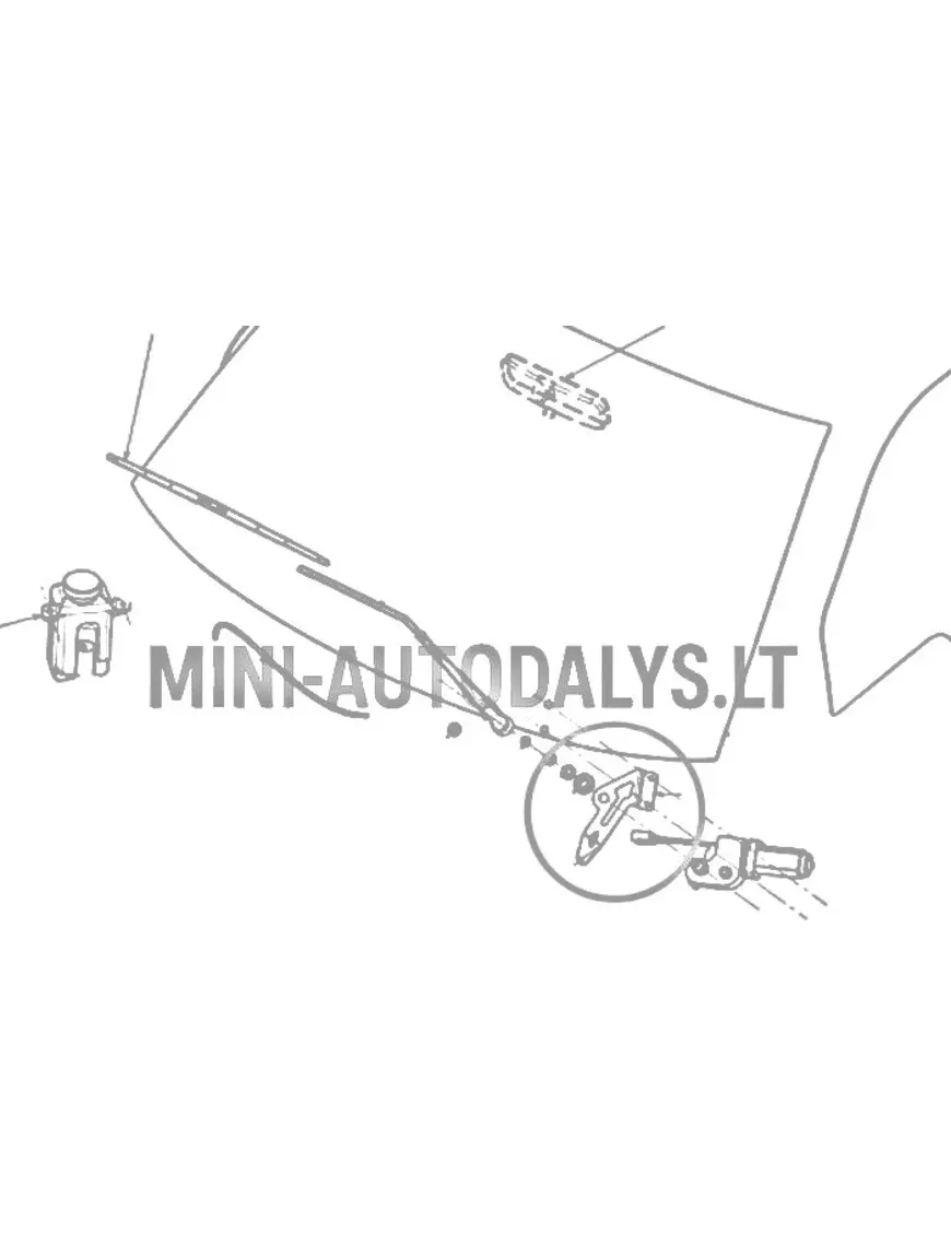 Priekšējā vējstikla tīrītuvų motora turētājs Ligier JS50/JS50L Ph1